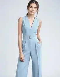 Womens Cropped Trousers Dress face swap