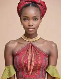 Womens Elegant African Dress face swap