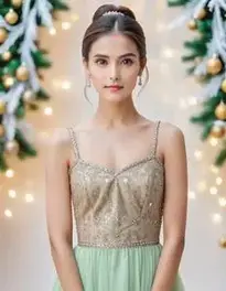 Womens Festive Attire Dress face swap