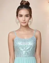 Womens Festive Casual Attire Dress face swap