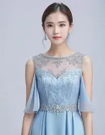 Womens Formal Attire Graduation Pictorial Dress face swap