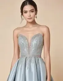 Womens Designer Gown Dress face swap