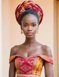 Womens Formal African Attire Dress face swap