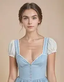 Womens Milkmaid Dress face swap