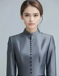 Womens Modern Funeral Attire Dress face swap