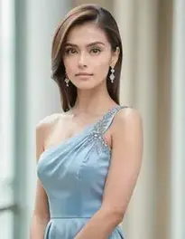 Womens One Shoulder Formal Dress face swap