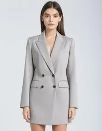 Womens Oversized Blazer Dress face swap