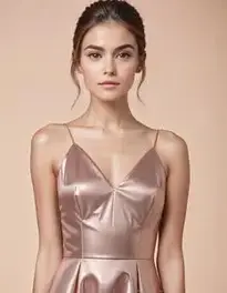 Womens Rose Gold Dress face swap