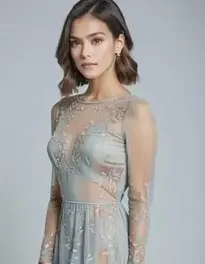 Womens Sheer Dress face swap
