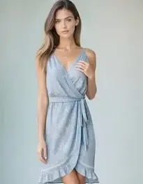 Womens Summer Wrap Dress face swap