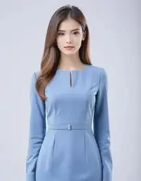 Womens Young Business Attire Dress face swap