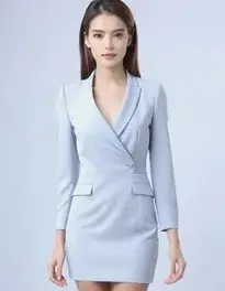 Womens Modern Business Attire Dress face swap