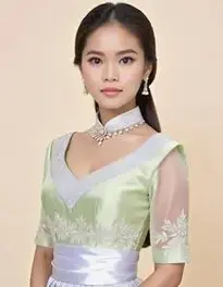 Womens Modern Filipiniana Attire Dress face swap