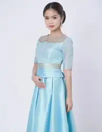 Womens Modern Filipiniana Dress face swap