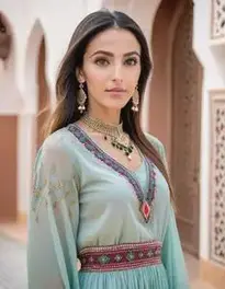 Womens Moroccan Outfit Dress face swap