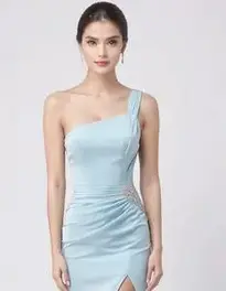 Womens One Shoulder Formal Dress face swap