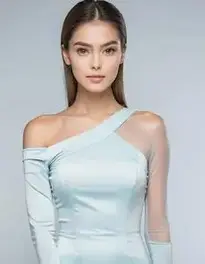 Womens One Shoulder Long Sleeve Dress face swap
