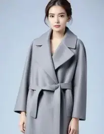 Womens Oversized Wool Coat Dress face swap