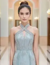 Womens Rich Outfit Dress face swap