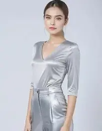 Womens Silver Pants Dress face swap