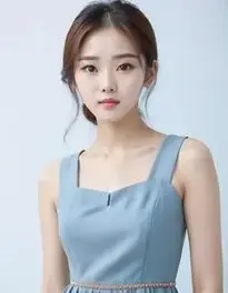Womens Simple Korean Outfit Dress face swap