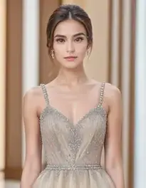 Womens Stylish Gown Dress face swap