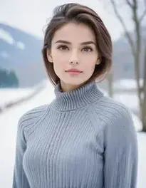 Womens Stylish Winter Wear Dress face swap