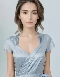 Womens Wrap Around Dress face swap