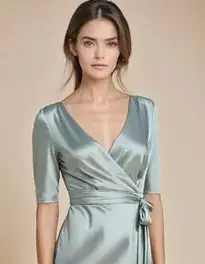 Womens Wrap Dress face swap