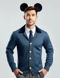 Adult Male Mickey Mouse face swap