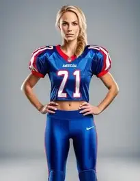 American Football Fancy Dress Woman face swap