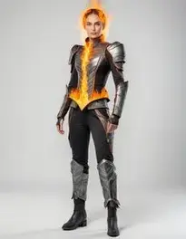 Burning Outfit Female face swap
