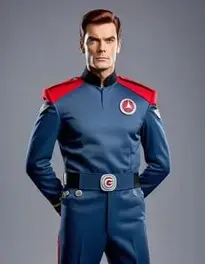 Captain Scarlet Costume Mens face swap