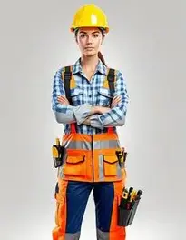 Construction Worker Costume Female face swap