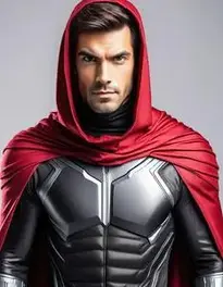 Crimson Cowl Cosplay face swap