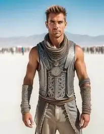 Burningman Outfit face swap
