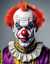 Evil Clown Costume Men face swap